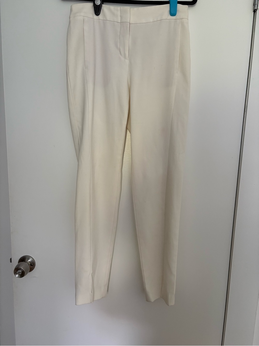 BCBGMaxAzria Cream Tailored Straight-Leg Pants